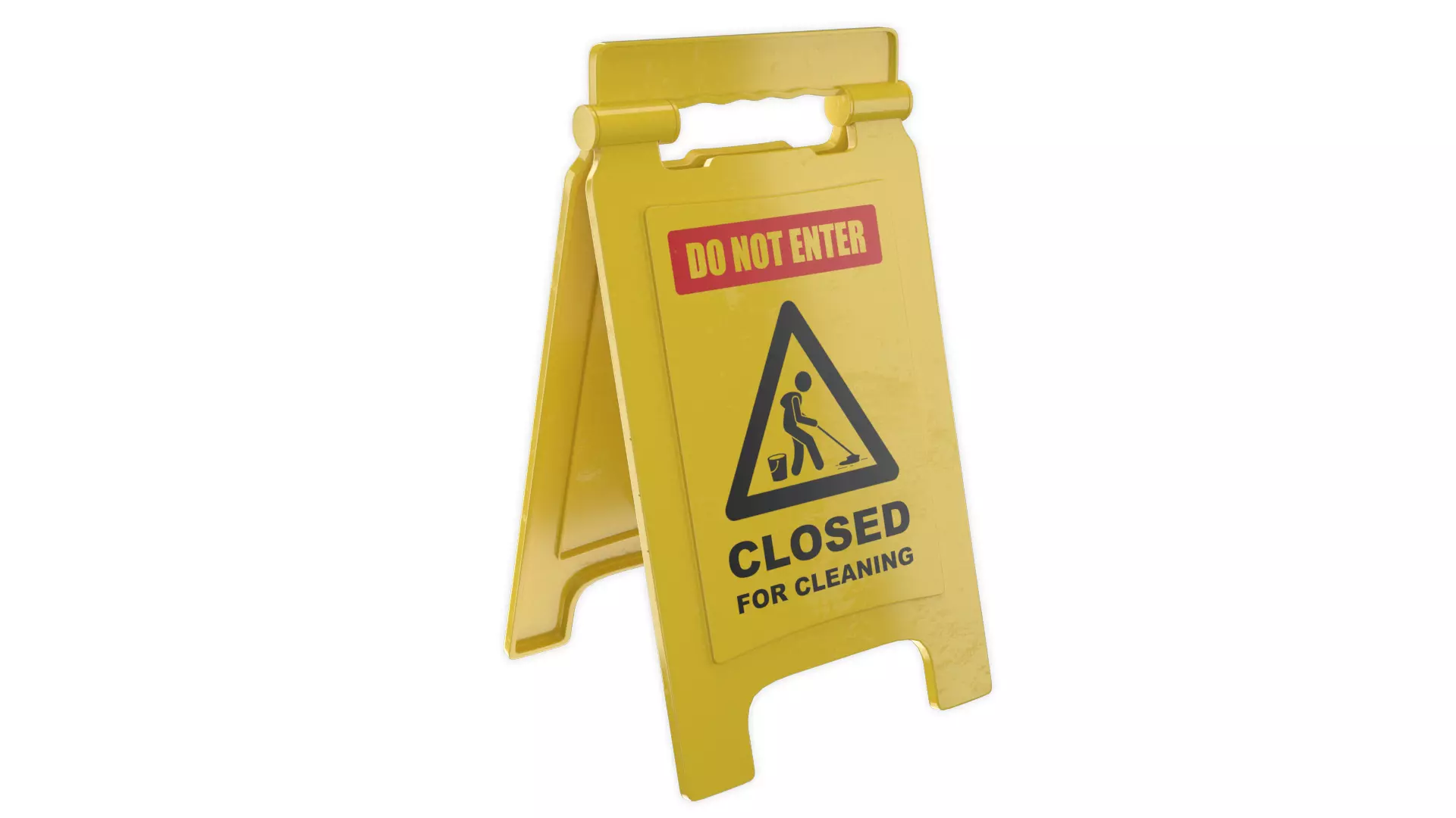 Closed For Cleaning Sign 3D model_0