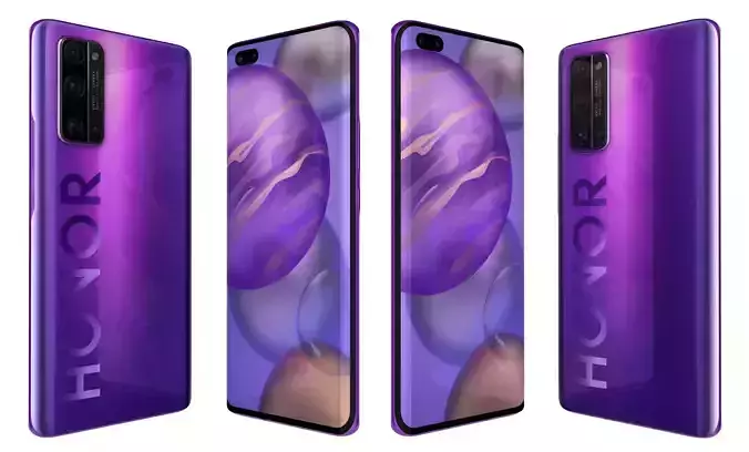 Honor 30 Plus Neon purple High Poly 