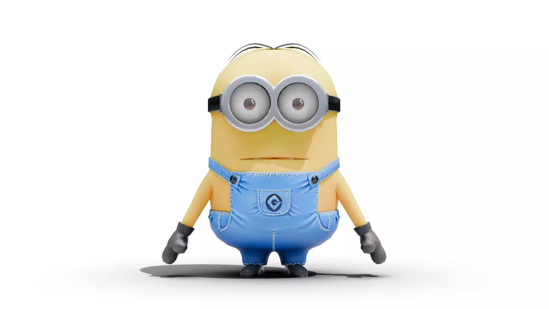 Dave - Minion Low-poly 3D model_2
