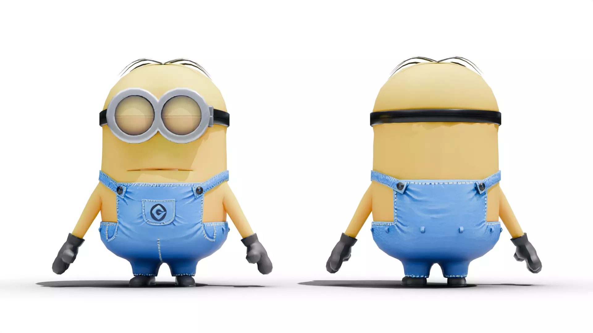 Dave - Minion Low-poly 3D model_10