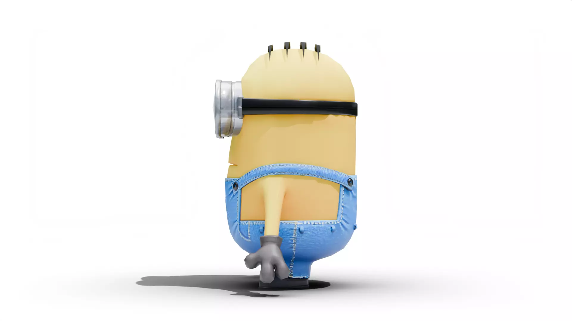 Dave - Minion Low-poly 3D model_5