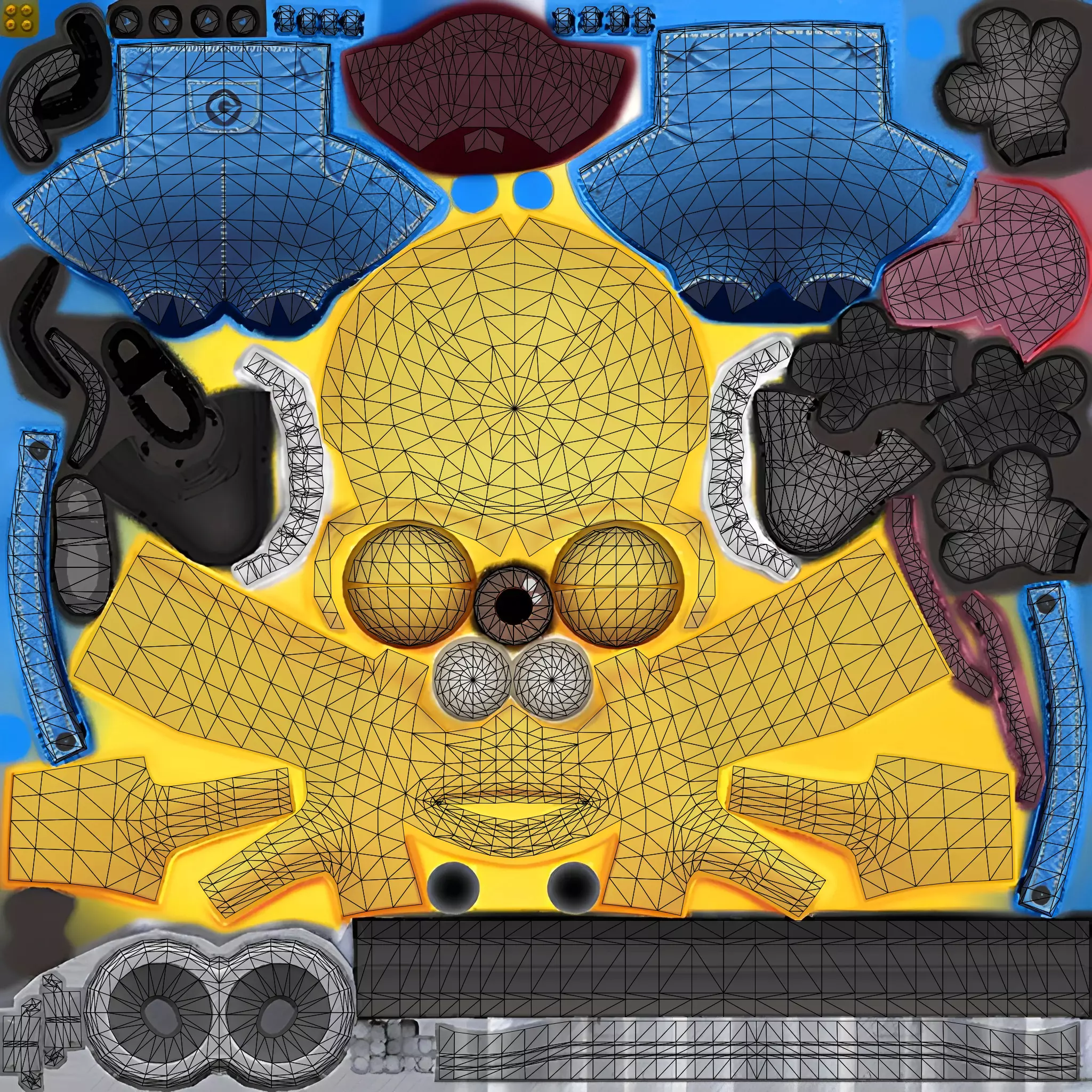 Dave - Minion Low-poly 3D model_9