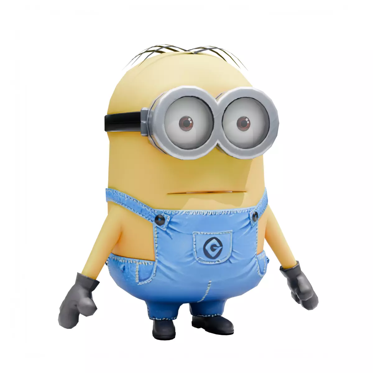 Dave - Minion Low-poly 3D model_0