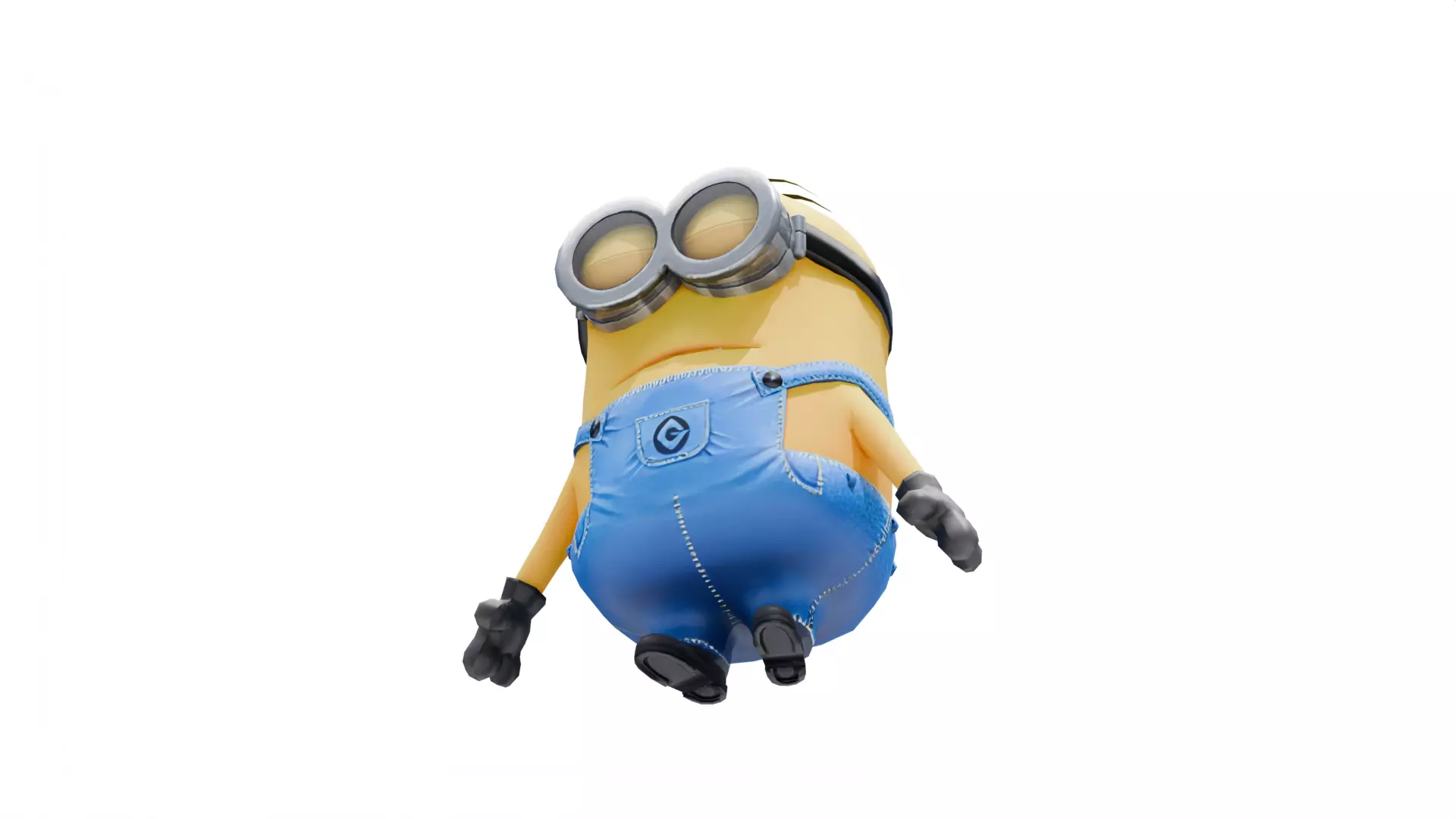 Dave - Minion Low-poly 3D model_8