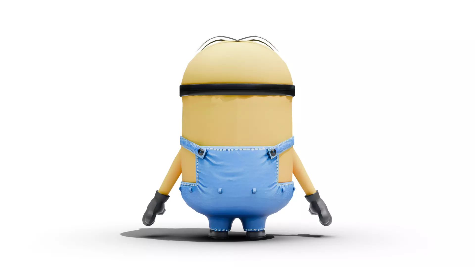 Dave - Minion Low-poly 3D model_4