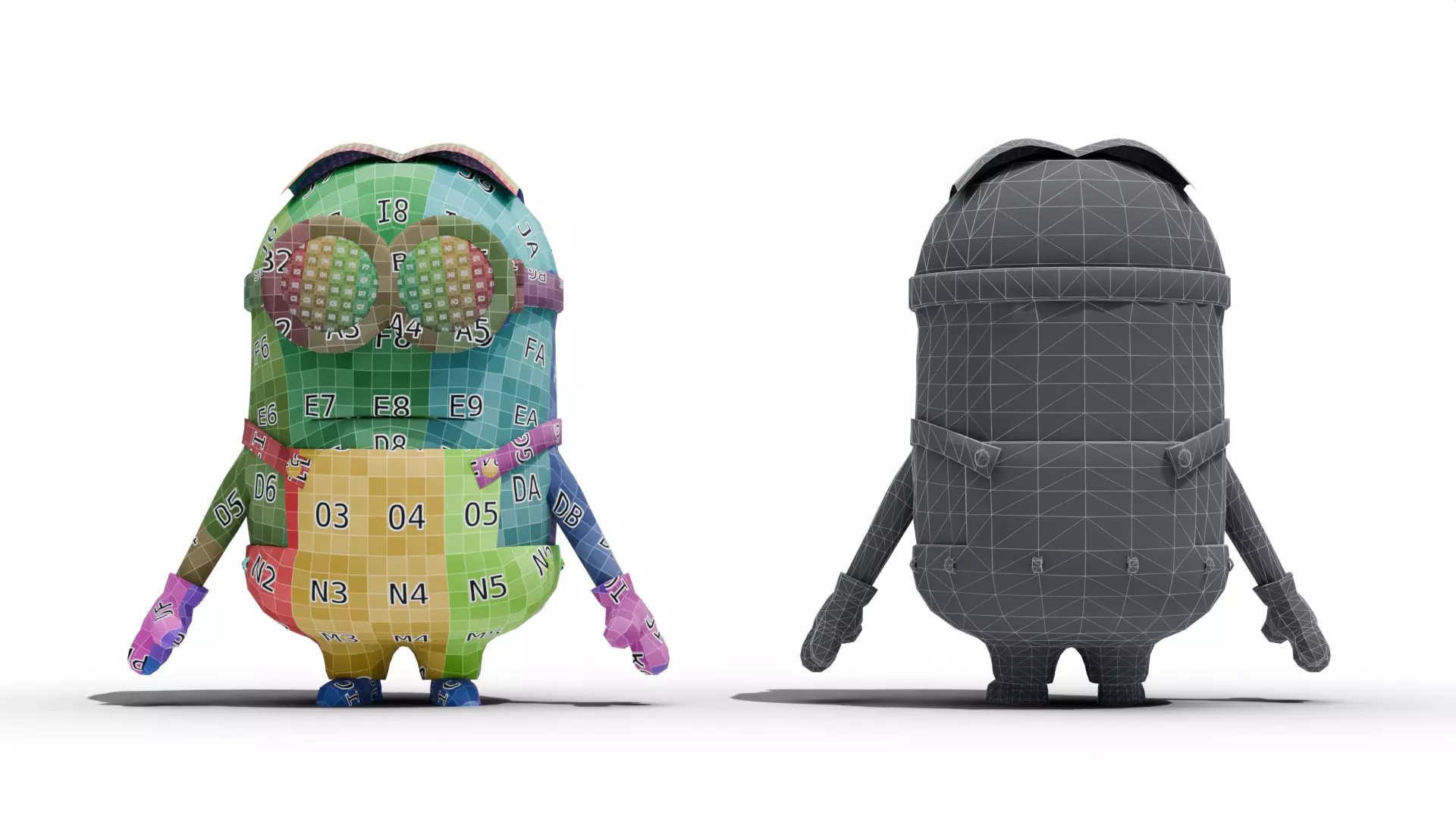 Dave - Minion Low-poly 3D model_11