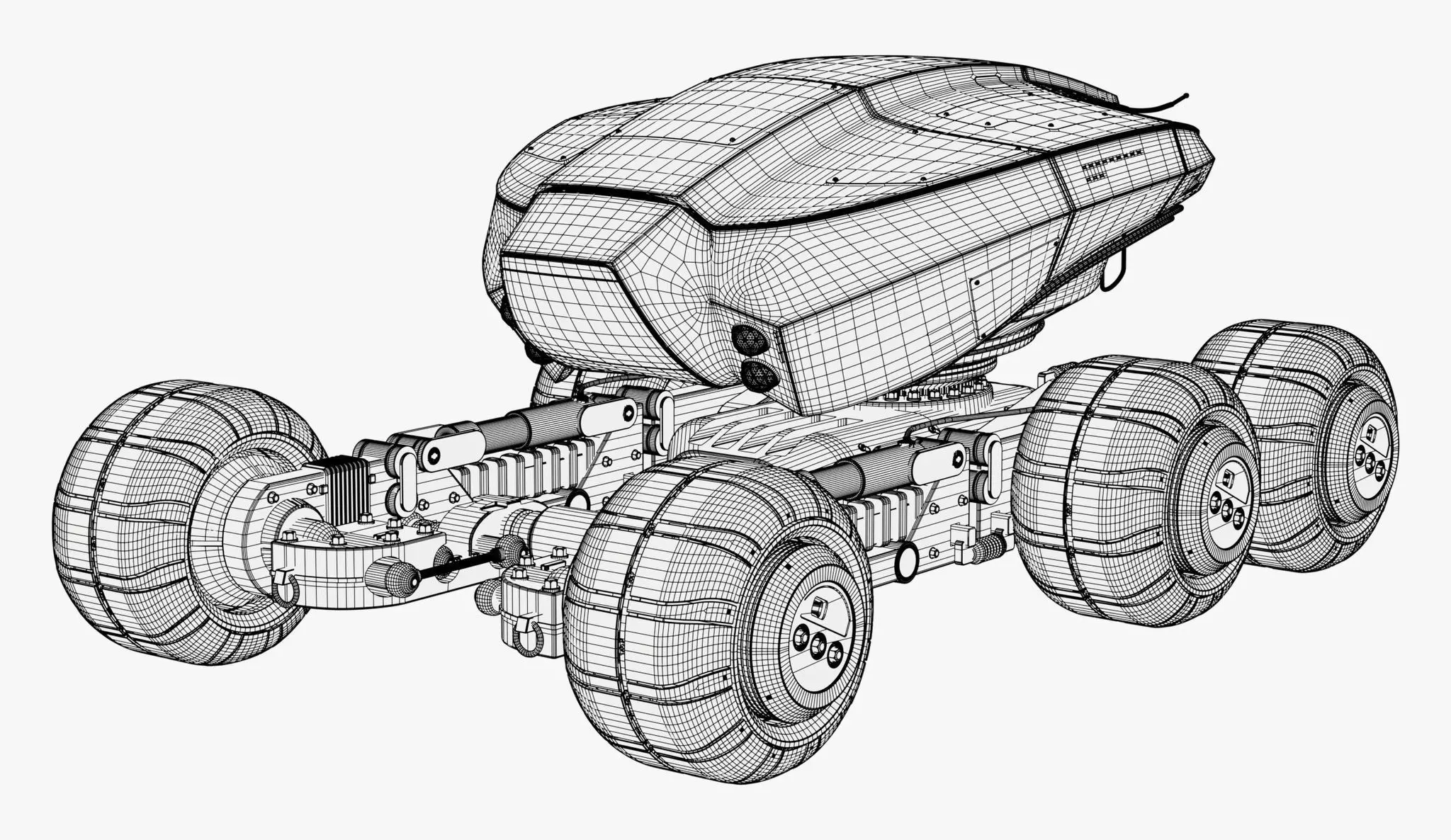 SciFi Exploration Rover Vehicle M1 3D model_6