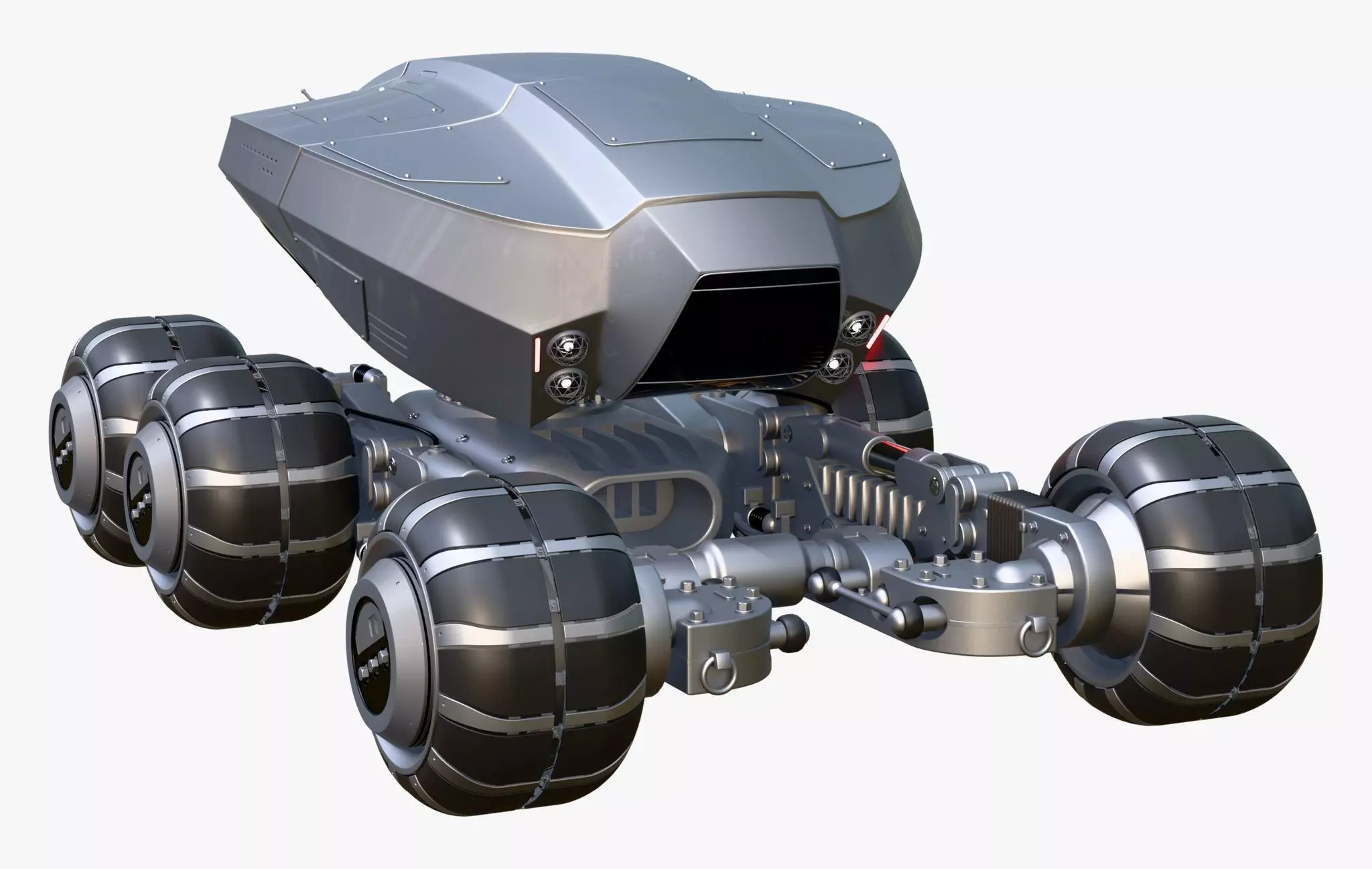 SciFi Exploration Rover Vehicle M1 3D model_3