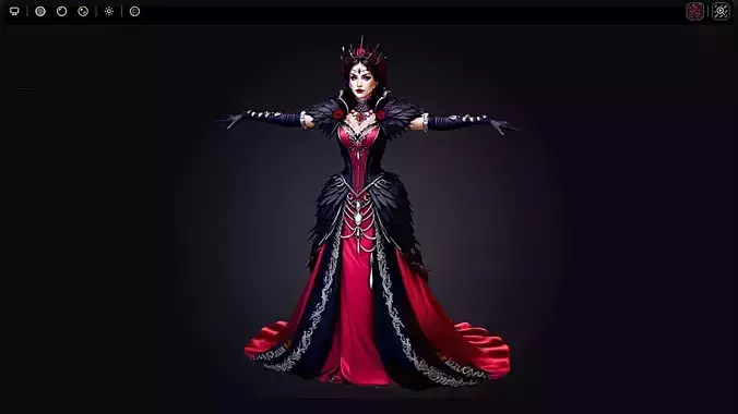 Queen Dravenya  3D Woman Fantasy Model Character