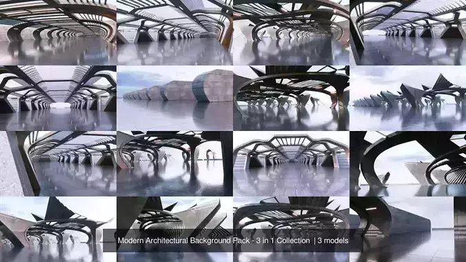 Modern Architectural Background Pack I - 3 in 1 Collection  