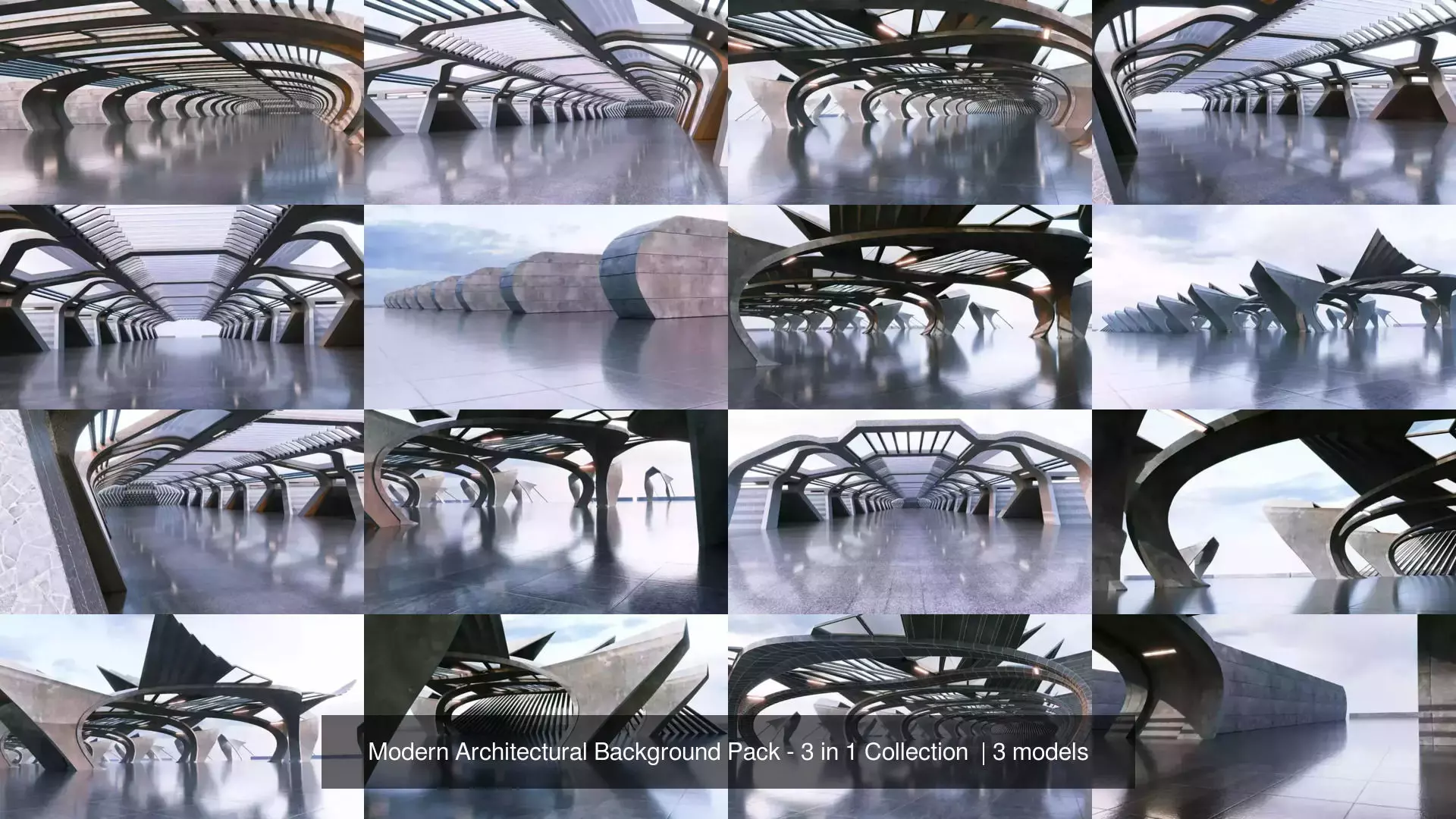 Modern Architectural Background Pack I - 3 in 1 Collection  _0