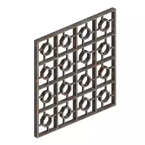 Rusty Astonishing Window Grill 3D model