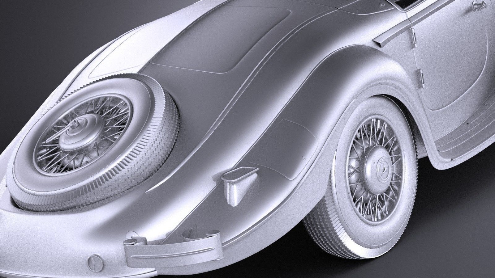Mercedes 540K 1936 VRAY 3D model_12