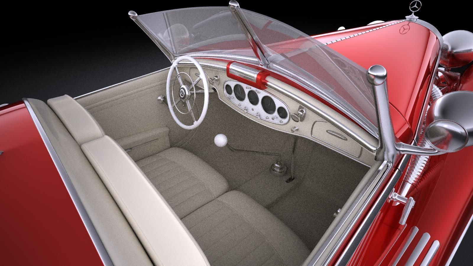 Mercedes 540K 1936 VRAY 3D model_8