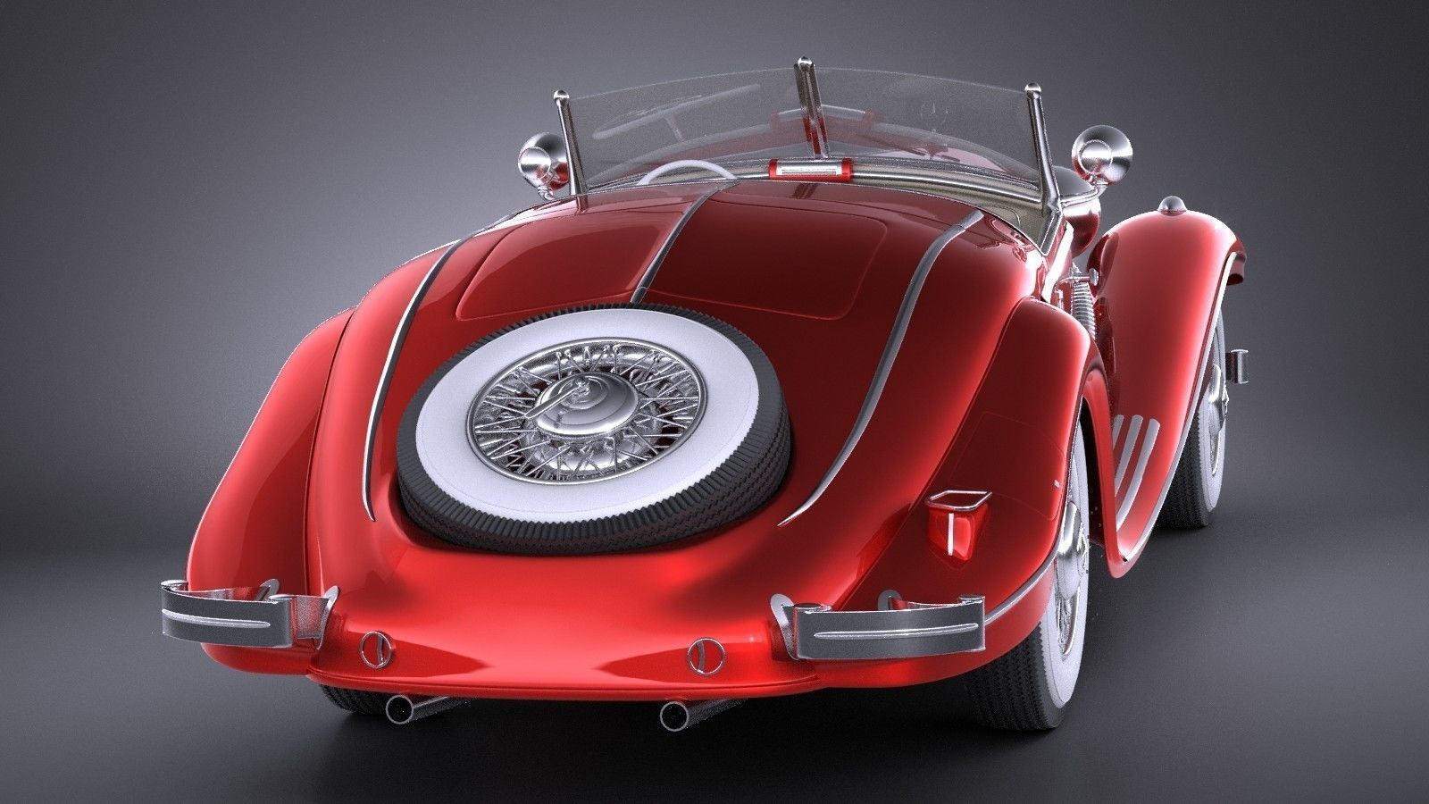 Mercedes 540K 1936 VRAY 3D model_7