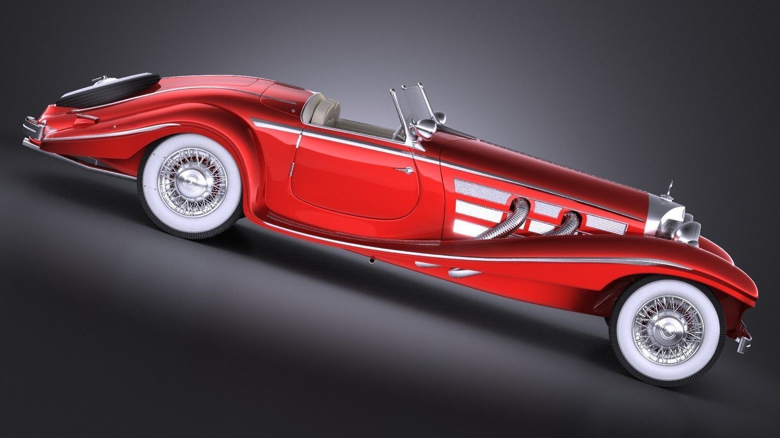 Mercedes 540K 1936 VRAY 3D model_6