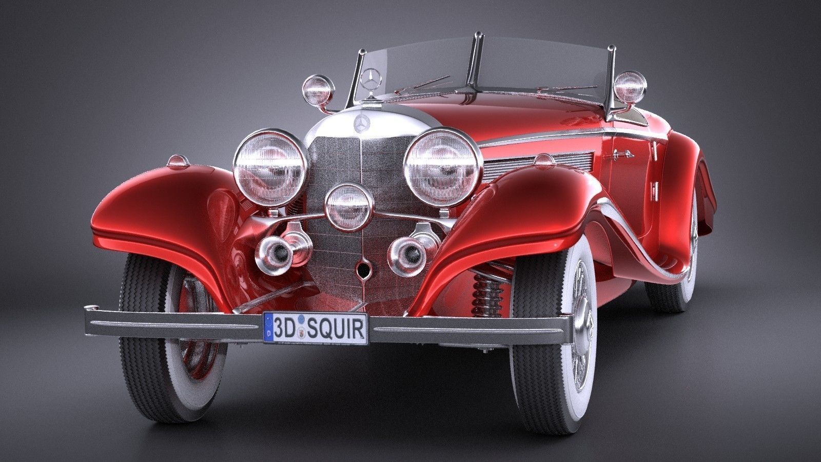 Mercedes 540K 1936 VRAY 3D model_1