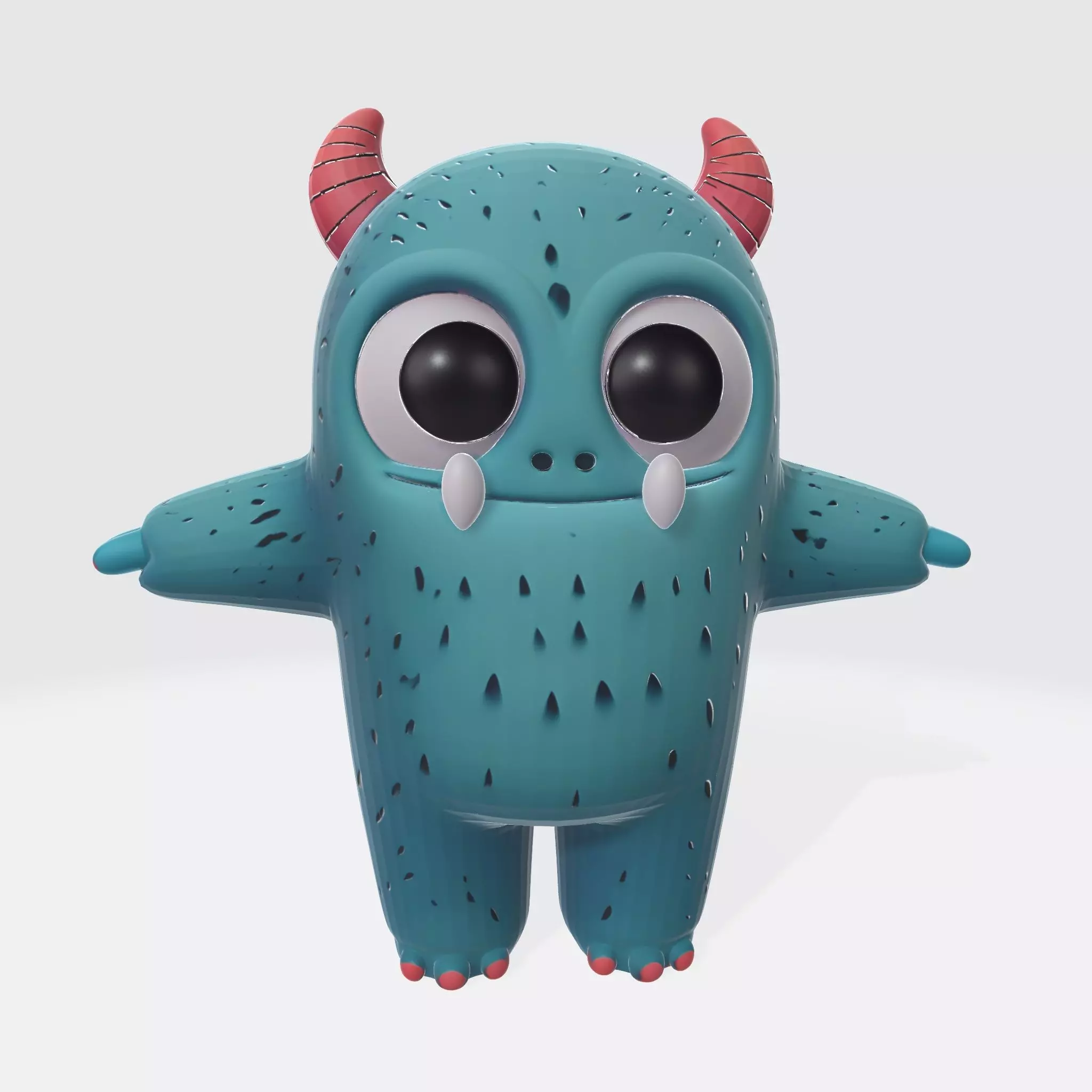 Monster Character 5 Low-poly 3D model_0