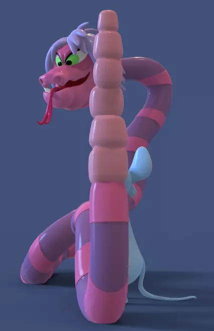 PACK MADAM MIM AND MERLIN THE SWORD IN THE STONE-PARTSnCOMPLETE 3D print model_3