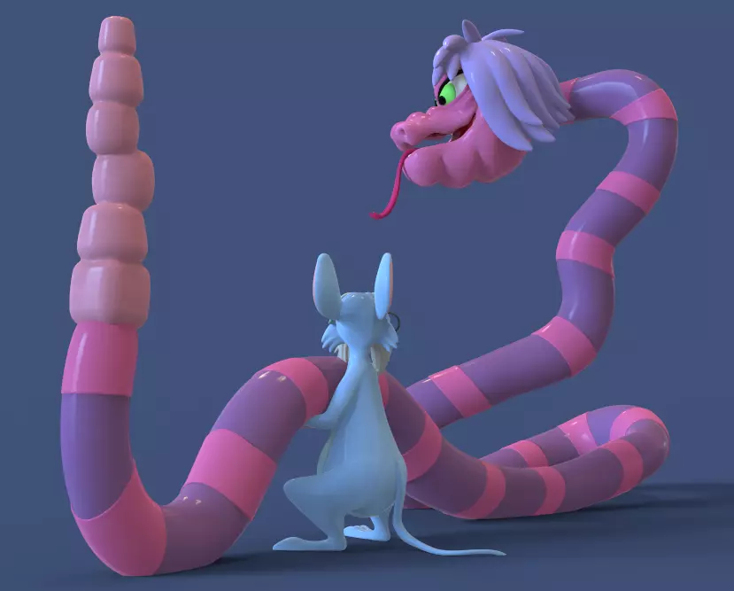 PACK MADAM MIM AND MERLIN THE SWORD IN THE STONE-PARTSnCOMPLETE 3D print model_4