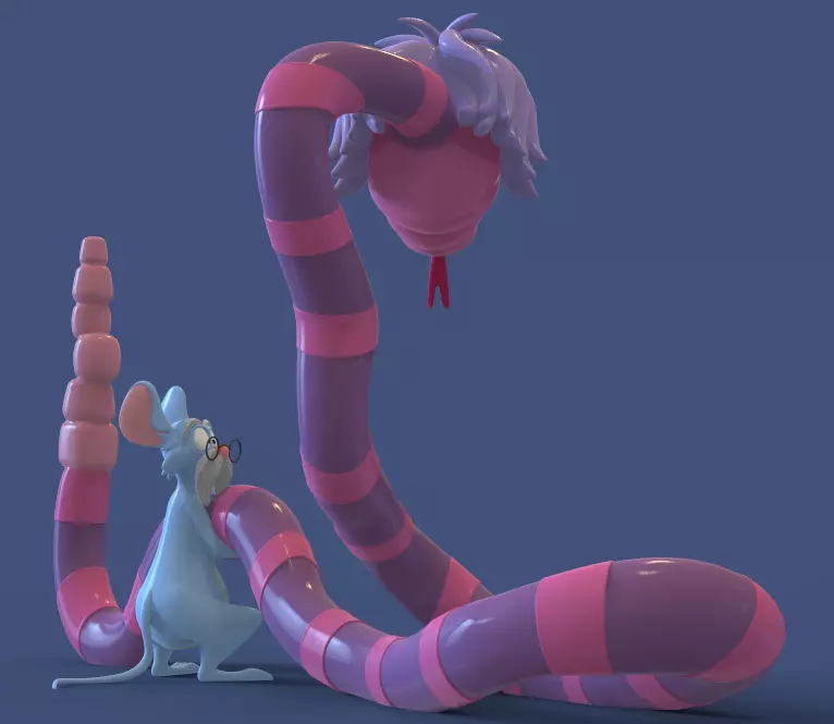 PACK MADAM MIM AND MERLIN THE SWORD IN THE STONE-PARTSnCOMPLETE 3D print model_6