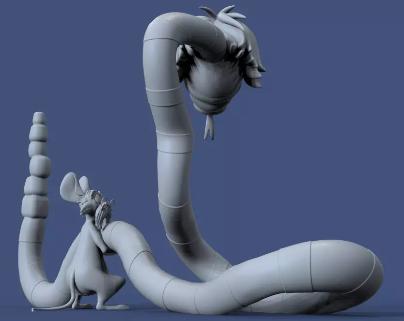 PACK MADAM MIM AND MERLIN THE SWORD IN THE STONE-PARTSnCOMPLETE 3D print model_35