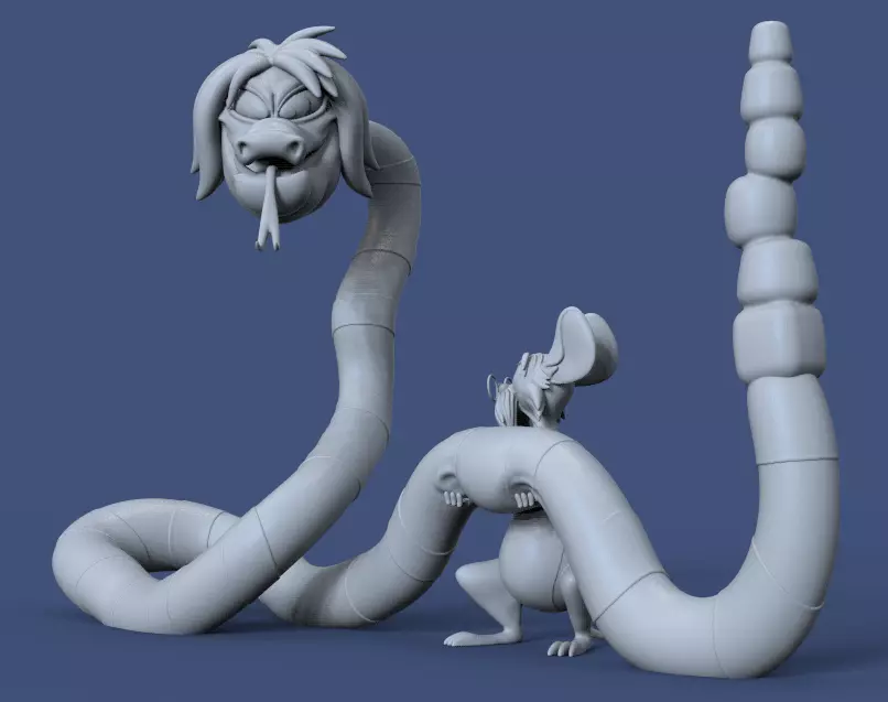 PACK MADAM MIM AND MERLIN THE SWORD IN THE STONE-PARTSnCOMPLETE 3D print model_31