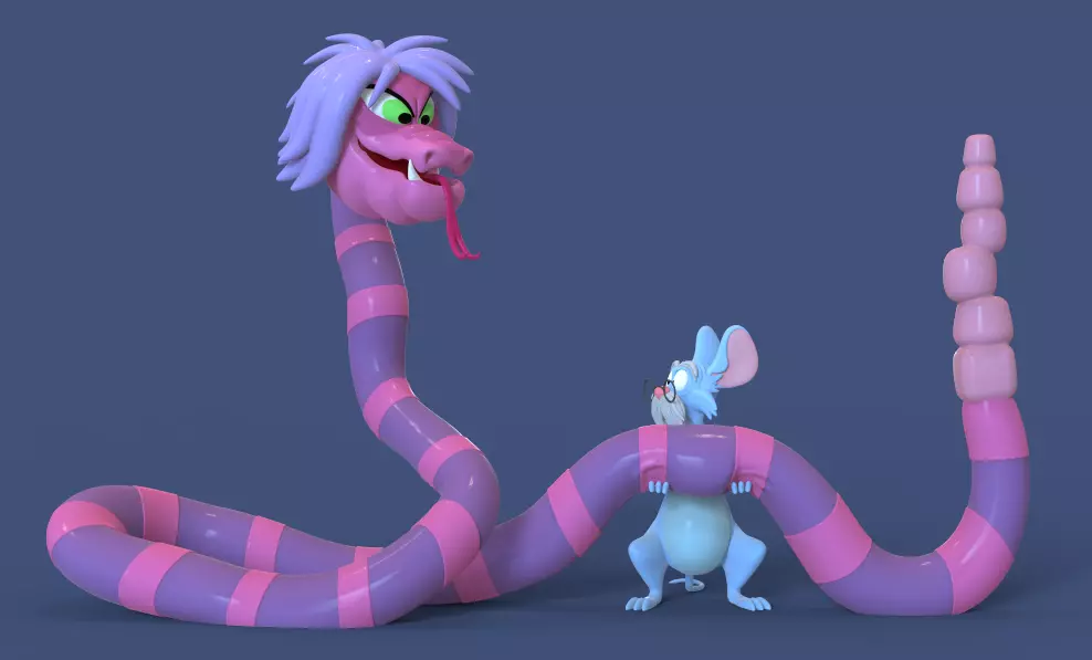 PACK MADAM MIM AND MERLIN THE SWORD IN THE STONE-PARTSnCOMPLETE 3D print model_1