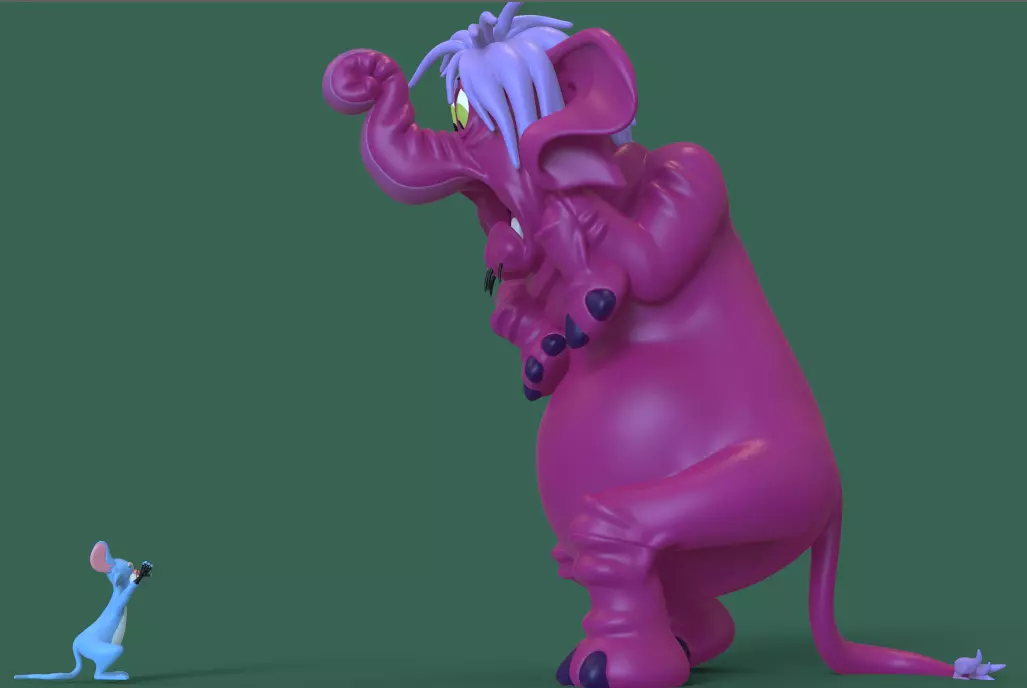 PACK MADAM MIM AND MERLIN THE SWORD IN THE STONE-PARTSnCOMPLETE 3D print model_12