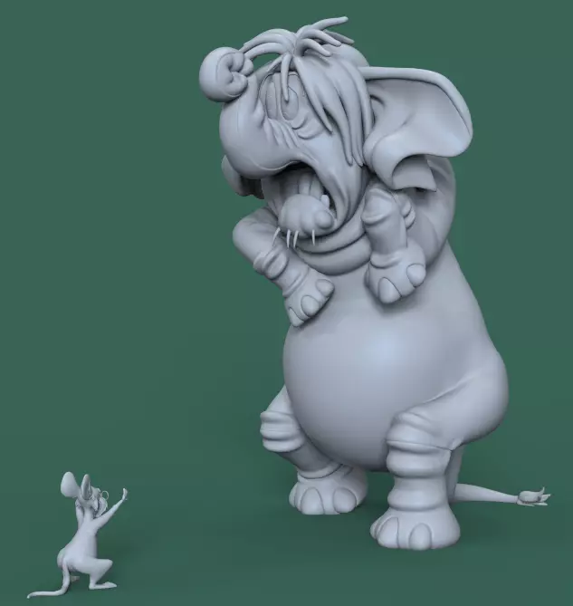 PACK MADAM MIM AND MERLIN THE SWORD IN THE STONE-PARTSnCOMPLETE 3D print model_44