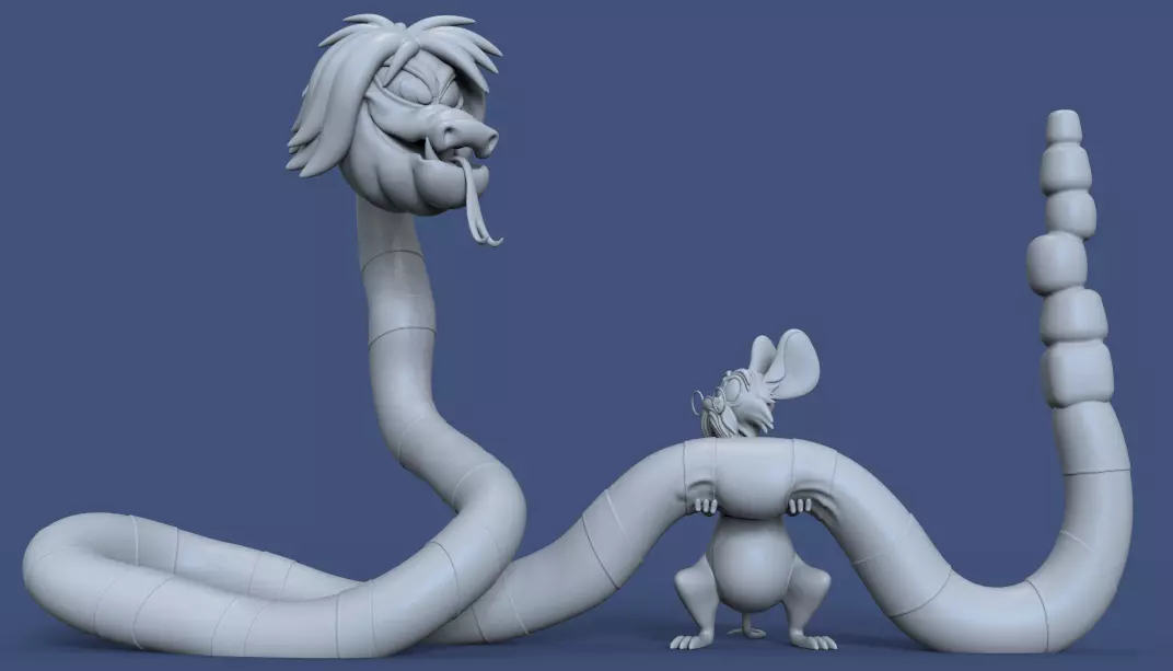 PACK MADAM MIM AND MERLIN THE SWORD IN THE STONE-PARTSnCOMPLETE 3D print model_30