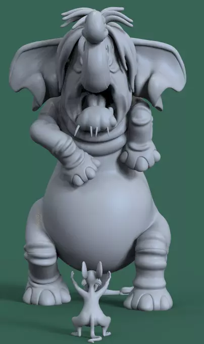 PACK MADAM MIM AND MERLIN THE SWORD IN THE STONE-PARTSnCOMPLETE 3D print model_45