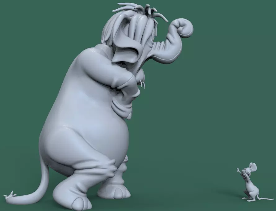 PACK MADAM MIM AND MERLIN THE SWORD IN THE STONE-PARTSnCOMPLETE 3D print model_47