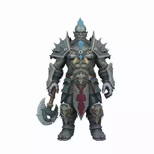 Epic Frost Orc Death Knight 3D Model World of  Style