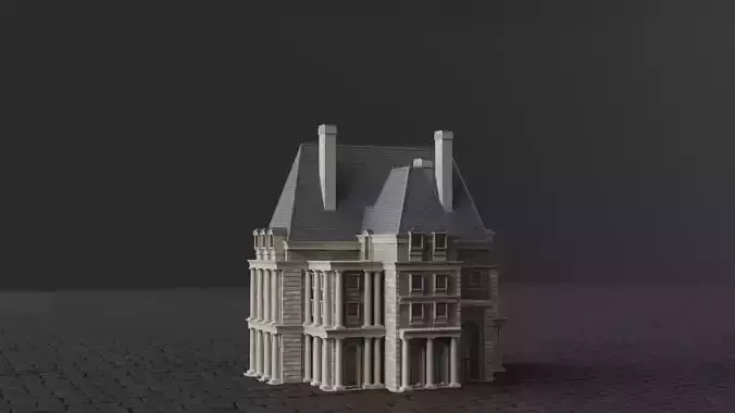 Classical European Building - House 19 3D model