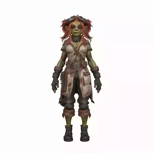 Eccentric Scarred Orc Alchemist World of  Style 3D Model