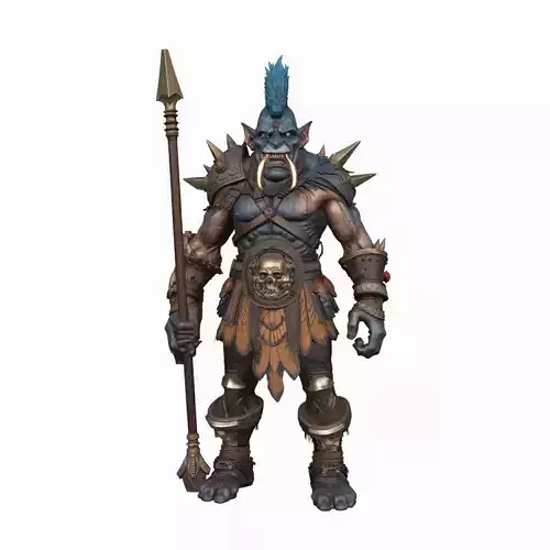 Epic Detailed World of  Troll Warrior 3D Model