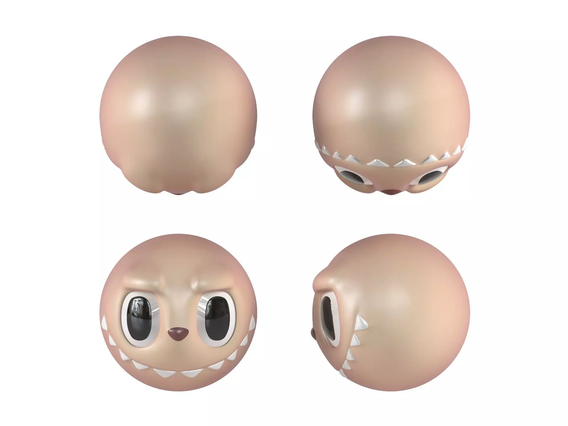 Labubu - Ball 3D print model_3