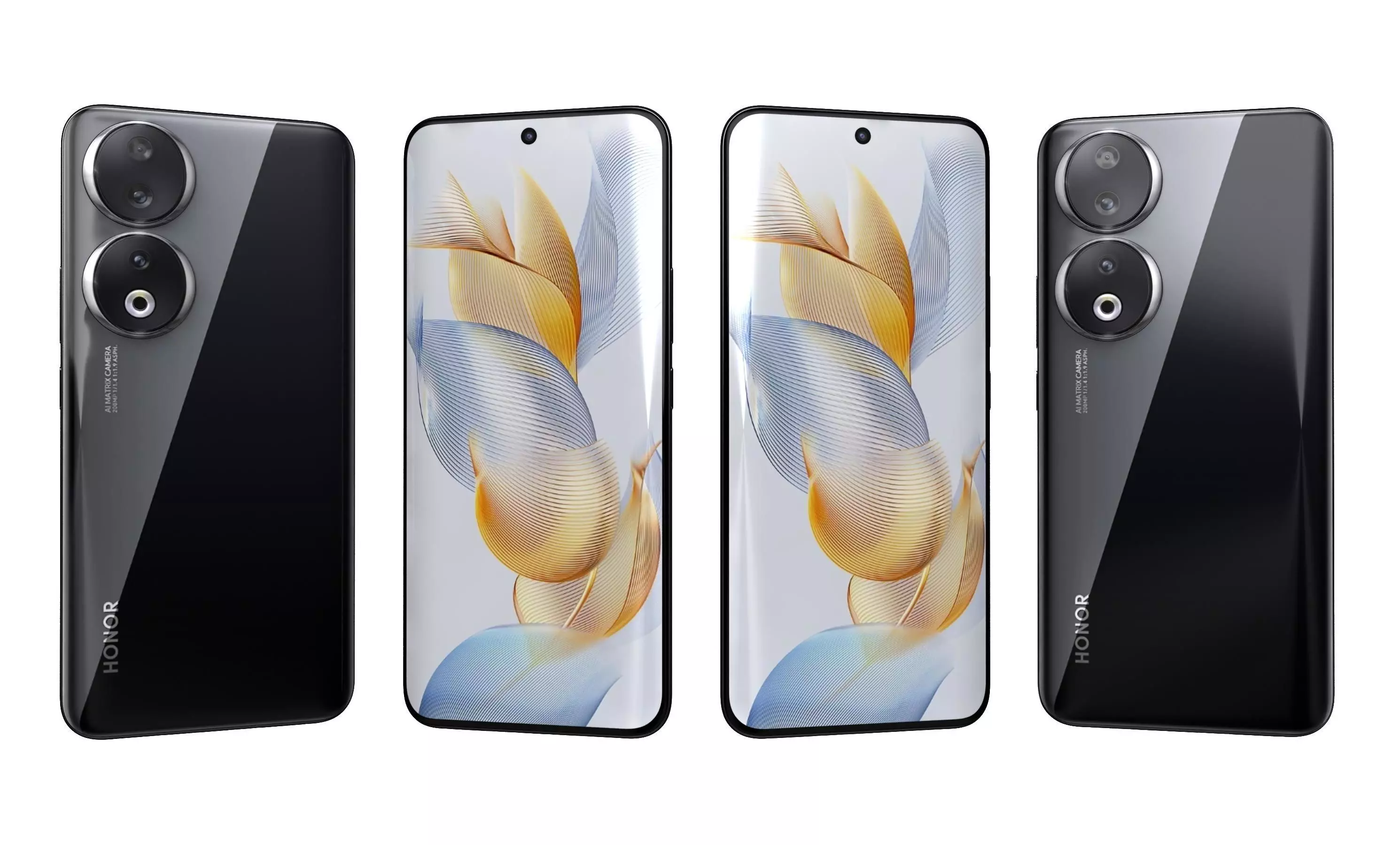 Honor 90 All Colors High Poly 3D model_31