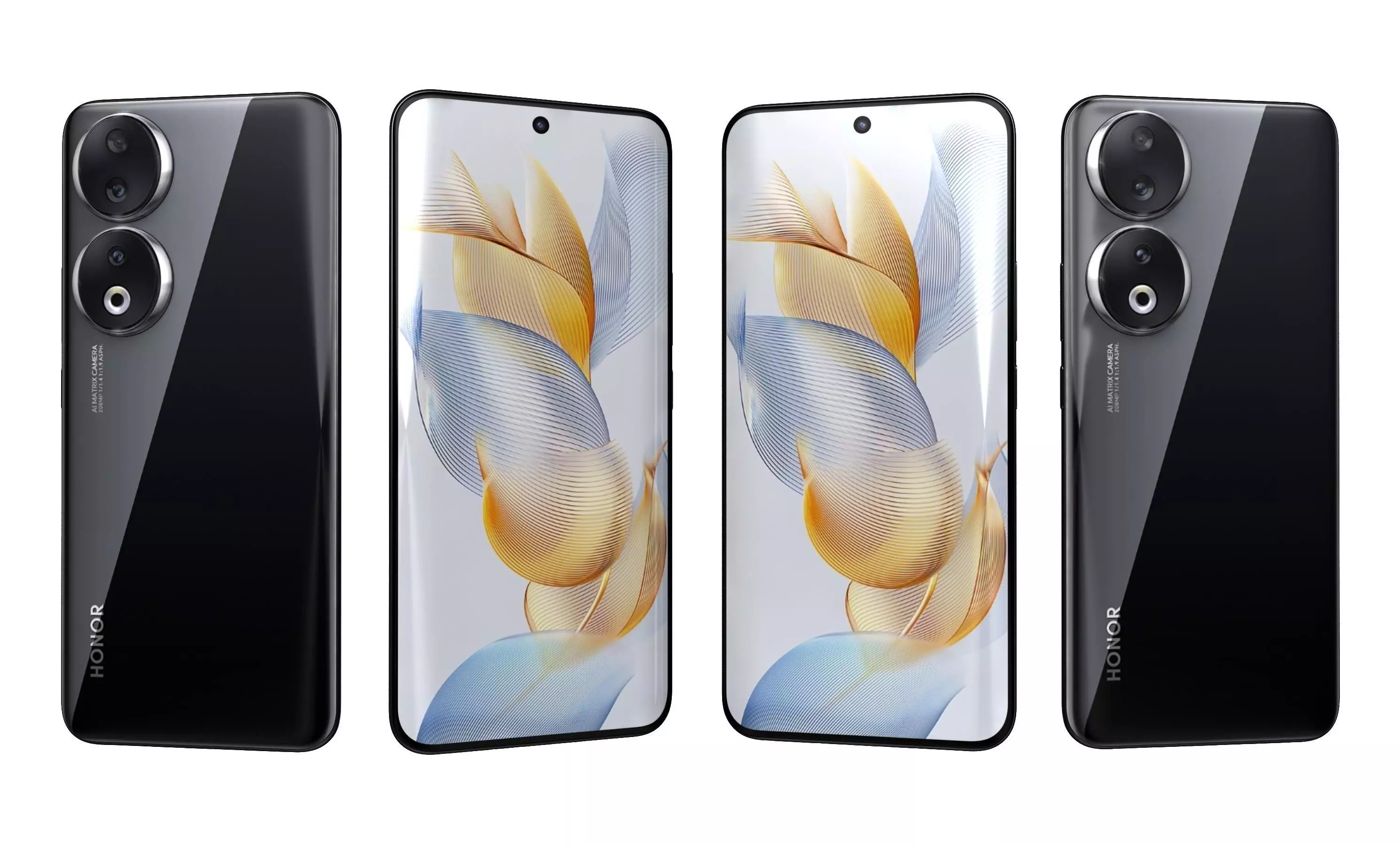 Honor 90 All Colors High Poly 3D model_37