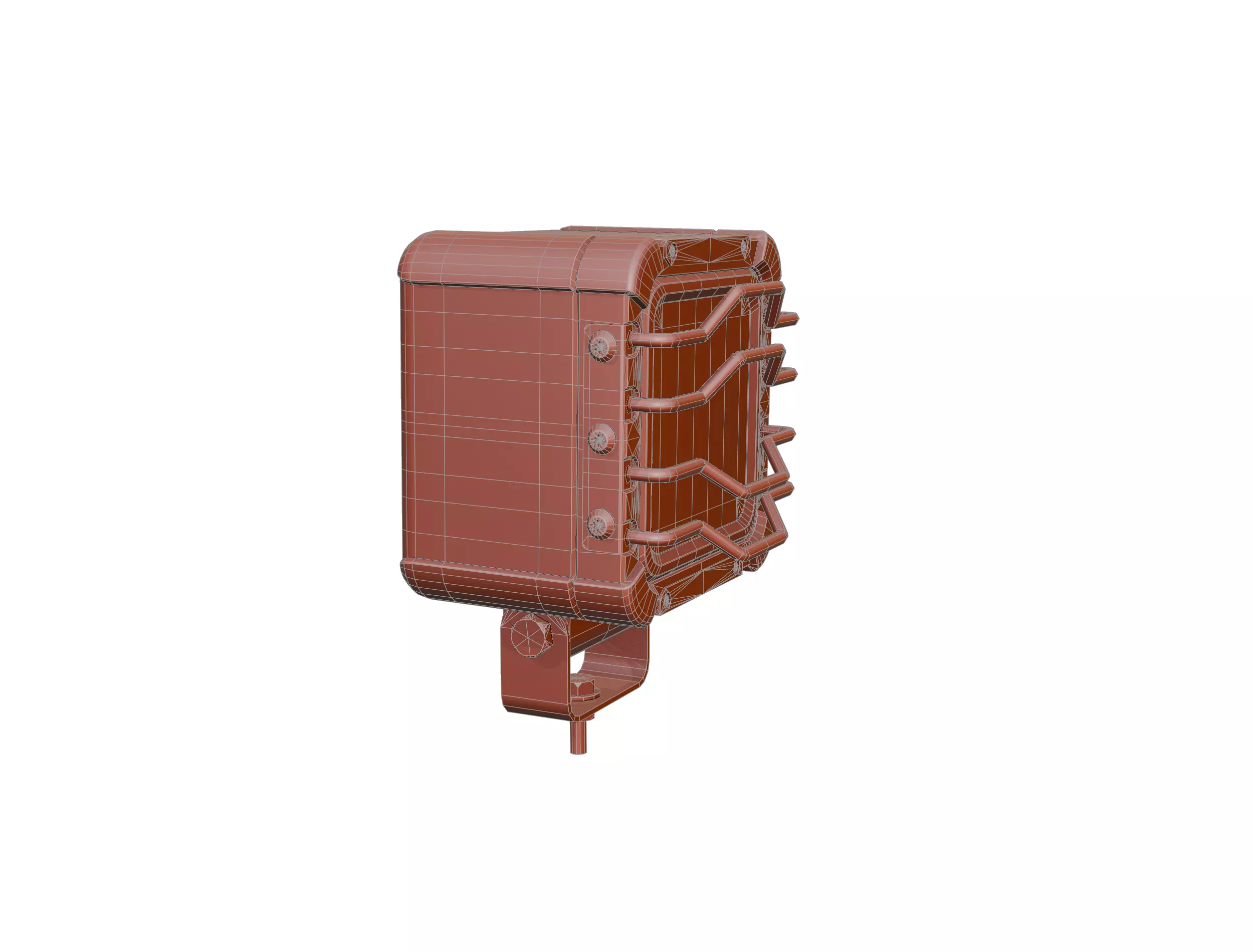 LED Work Lights Offroad Light Low-poly 3D model_4