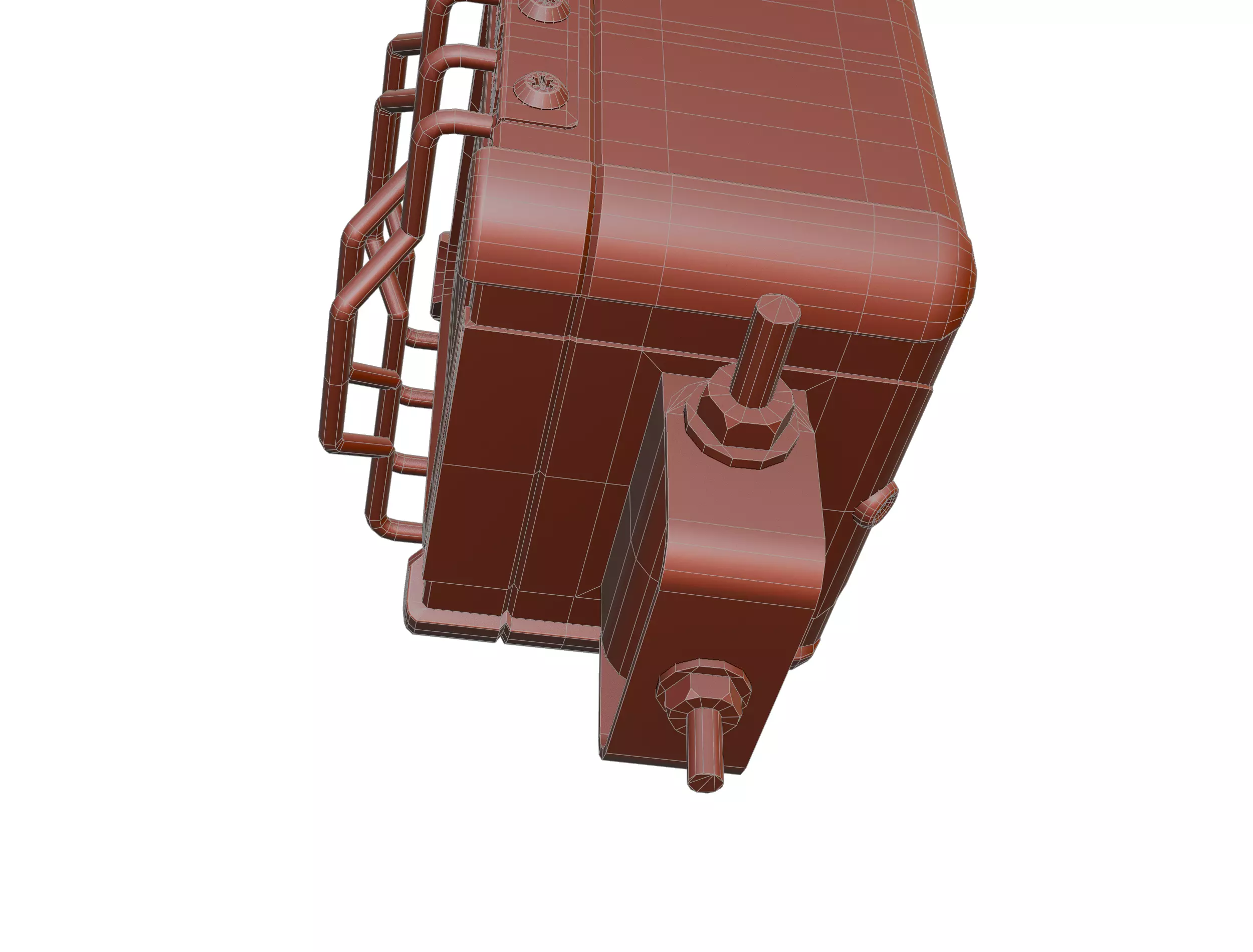 LED Work Lights Offroad Light Low-poly 3D model_6