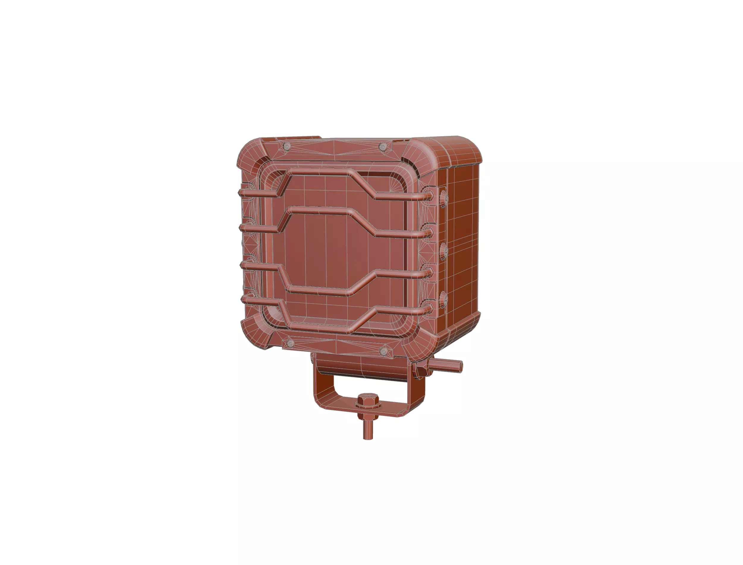 LED Work Lights Offroad Light Low-poly 3D model_7