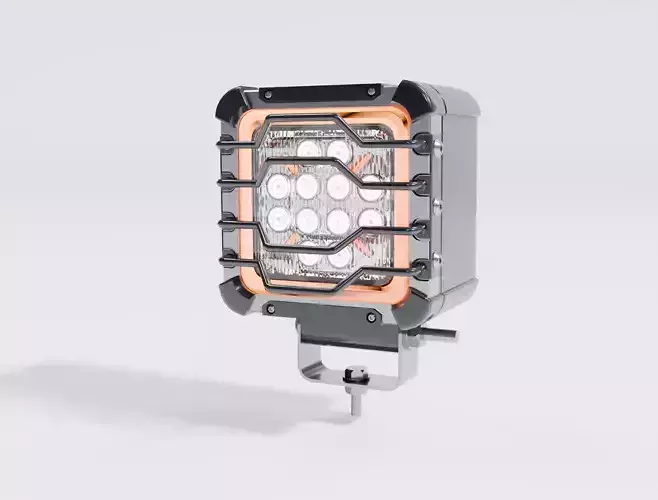 LED Work Lights Offroad Light Low-poly 3D model