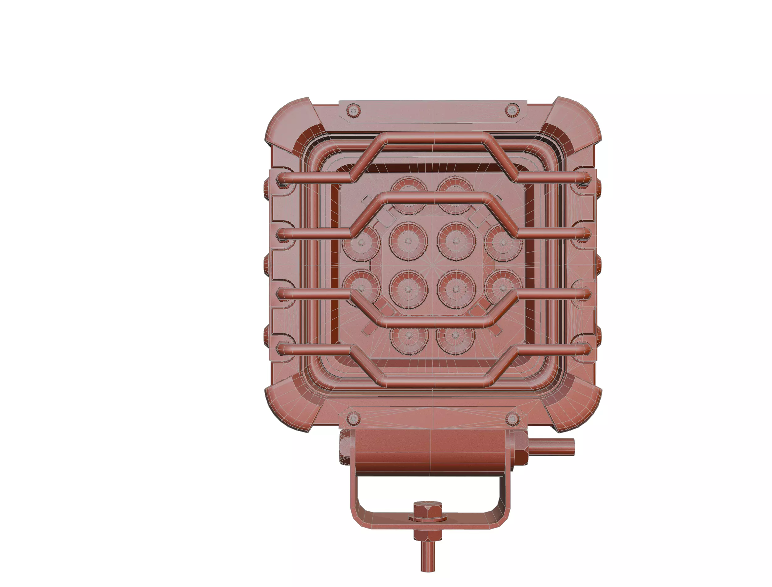 LED Work Lights Offroad Light Low-poly 3D model_9