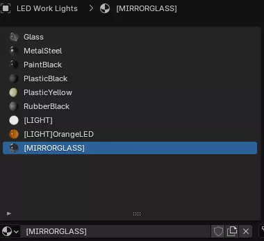 LED Work Lights Offroad Light Low-poly 3D model_10