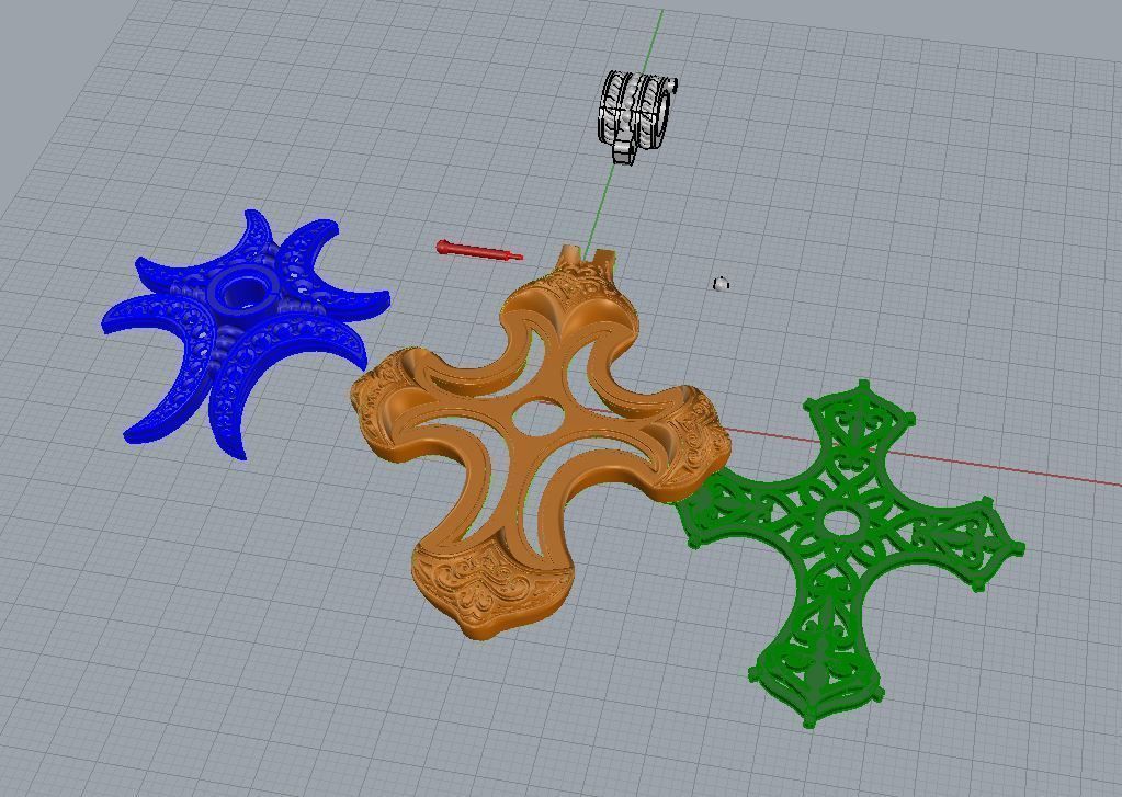 Cross Pendant 3D print model_3
