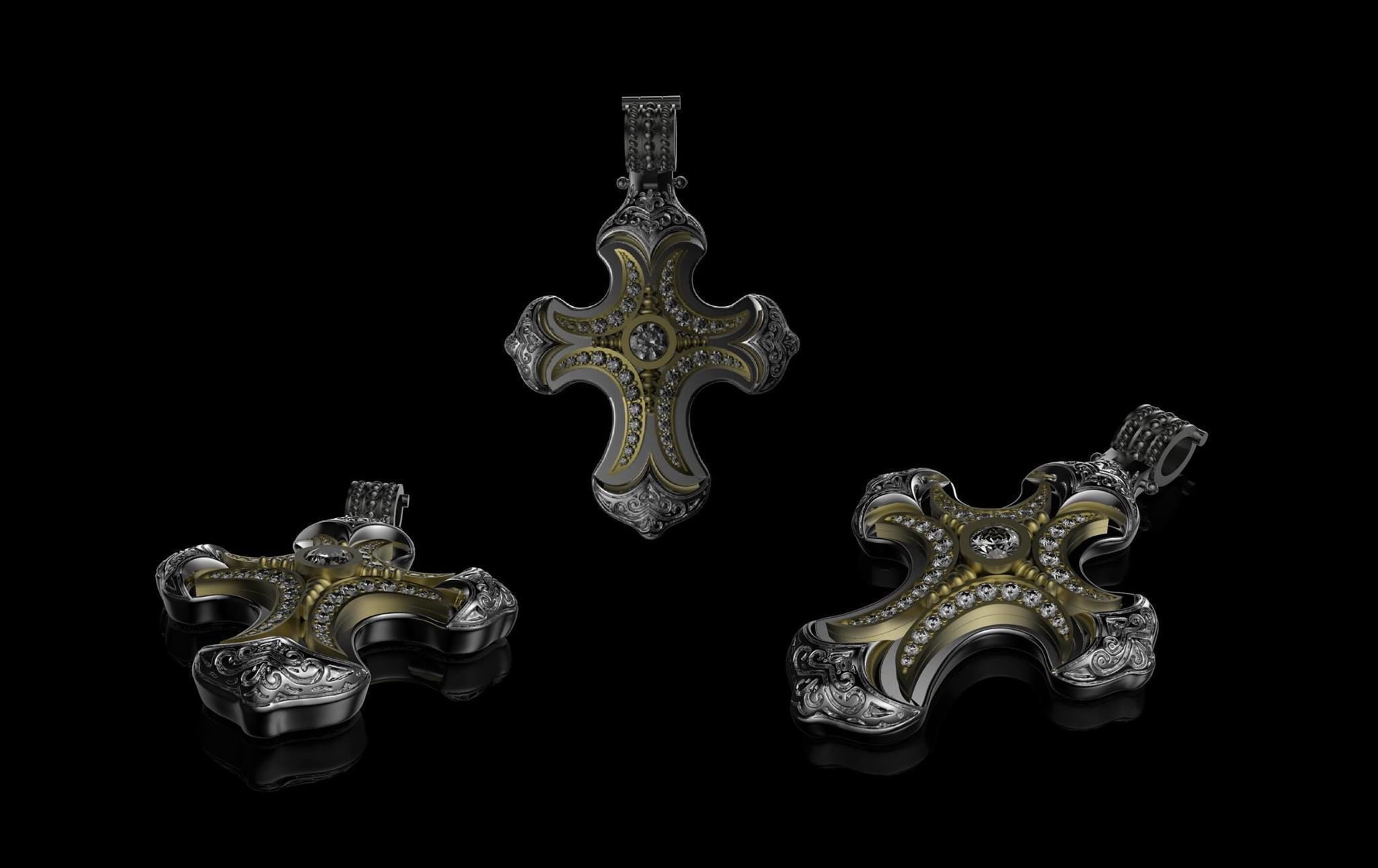 Cross Pendant 3D print model_1