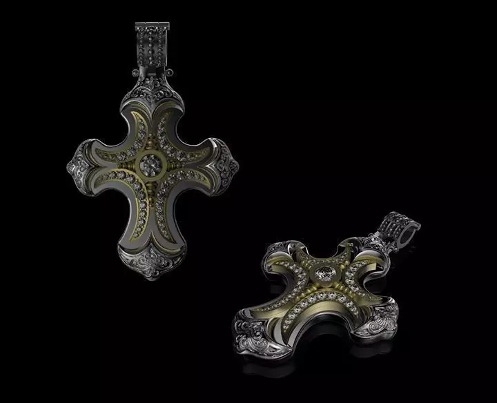 Cross Pendant 3D print model_0
