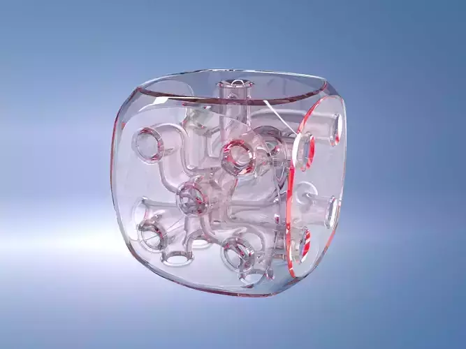 Dice D6 with hollow marking